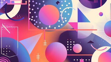 Abstract Geometric Design with Vibrant Colors