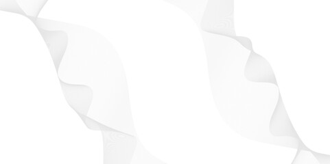 Obraz premium Gray wavy lines isolated on white abstract background design. Abstract wave element for design. Digital frequency track equalizer. Stylized line art background. Vector illustration. 