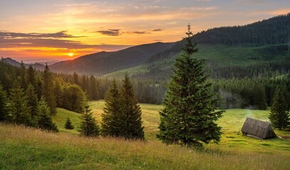 Wschód słońca w Tatrach widziany z okolic schroniska na Kalatówkach © Michal45