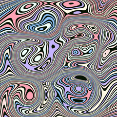 ABSTRACT PATTERN ILLUSTRATION MARBLED TEXTURE LIQUIFY PSYCHEDELIC PASTEL SOFT COLORFUL DESIGN. OPTICAL ILLUSION BACKGROUND VECTOR DESIGN