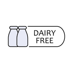 Dairy Free Signs and Symbol - Vector.