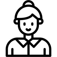 Vector Icon Teacher, Professions And Jobs, Profession, Job, Brown Hair