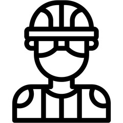 Vector Icon Motorcyclist, Professions And Jobs, Profession, Occupation, Protection