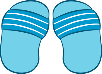 blue flip flops