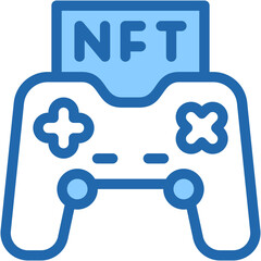 Obraz premium Vector Icon Gaming, NFT, Crypto, Block chain, Token