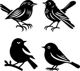 Fototapeta premium bird silhouette vector logo icon