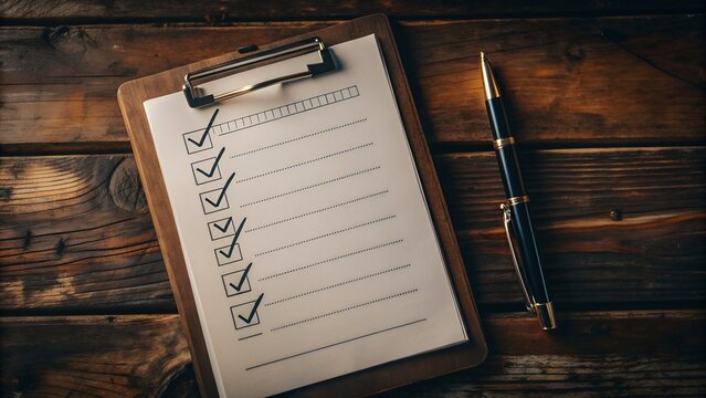 Blank Checklist. Perfect for: Organizational themes, minimalist art, order, clarity, simplicity - Powered by Adobe