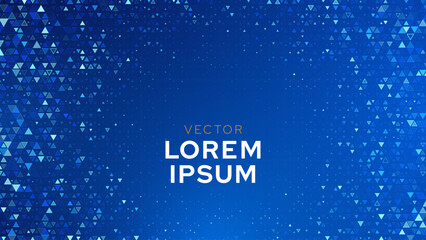 Abstract Finance Digital Business Background. Fintech Technology or Science Research Presentation Backdrop. Digital Crypto Business Vector Illustration.