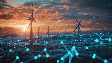 Renewable energy, blockchain optimization, holographic data, green tech