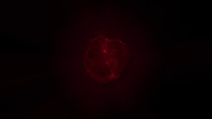 Fototapeta premium Abstract energy sphere composed of magical glowing particles and waves, motion graphics