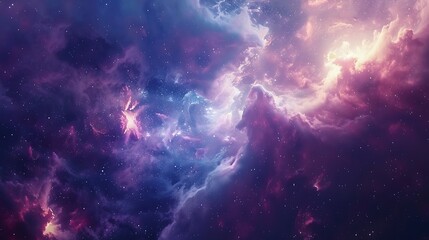 Animation view to travelling across the universe in moving