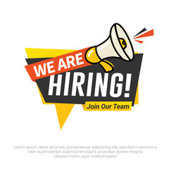 We Are Hiring Vector Sign Design