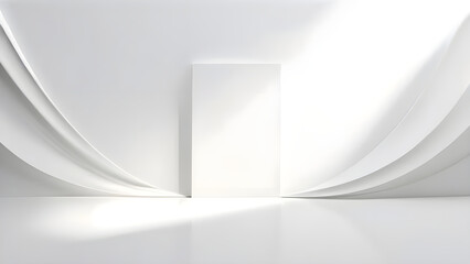 Abstract white background showcase empty space