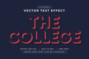 Fototapeta premium The Collage editable text effects