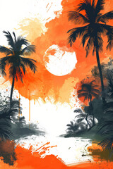 Vibrant Orange and White Summer Design