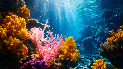 Fototapeta premium close up beautiful coral reef