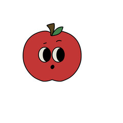 red apple cartoon