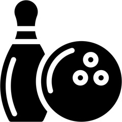 Vector Icon Bowling, Bowling Pin, Bowling Ball, Hobbies And Free Time, Hobbies And Free Time, Arcade, Sportive, Sport, Game