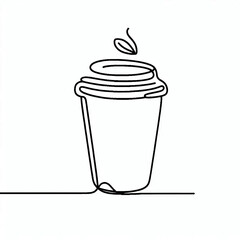 silhouette glass coffee thin lines flat colors