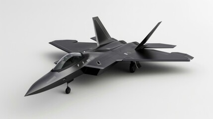 Militar gen 5 aircraft model on white background