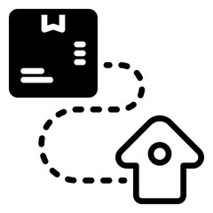 delivery icon, glyph icon style