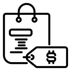 Price icon, line icon style