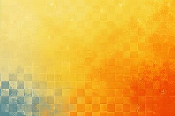 Fototapeta premium Abstract yellow orange grainy gradient background tiles texture color gradient noise texture retro banner design