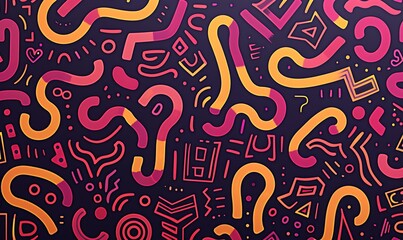 Abstract Colorful Pattern with Geometric Shapes