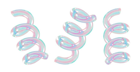Cute 3d spiral png on transparent background