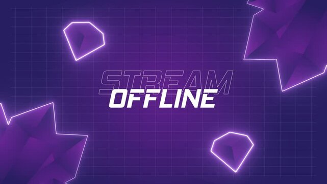 stream is offline screen, twitch overlay, twitch streaming overlay, animated overlay, purple stream overlays