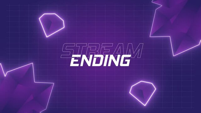 stream is ending screen, twitch overlay, twitch streaming overlay, animated overlay, purple stream overlays