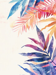 Obraz premium Gemalte Wasserfarben, Aquarell Blätter als Hintergrund Grafik, Textur, Design Element