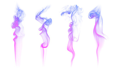 purple pink smoke element set