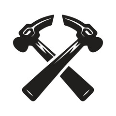 Black Hammer Silhouette: Iconic Tool Graphic for DIY and Construction Projects