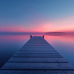 Fototapeta premium Dock ,isolate ,minimal, simple background