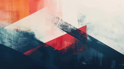 Cool tones and sharp lines evoke a sense of crispness and clarity in this minimalist abstraction.