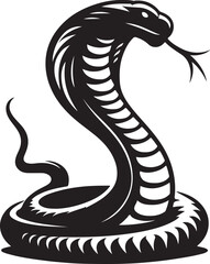 cobra snake silhouette vector art illustration