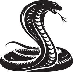 cobra snake silhouette vector art illustration