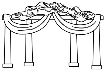 wedding ceremony coloring page illustration