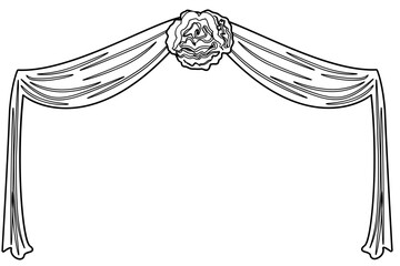 wedding ceremony coloring page illustration