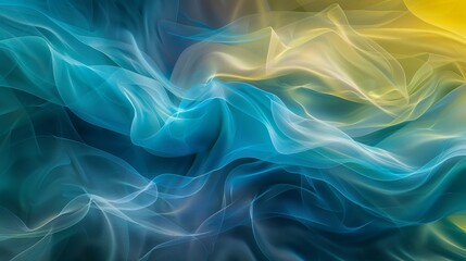 Obraz premium An artistic depiction of vibrant and colorful wavy fabric texture with a smooth, flowing appearance and dynamic swirls