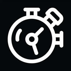 White Stopwatch Icon