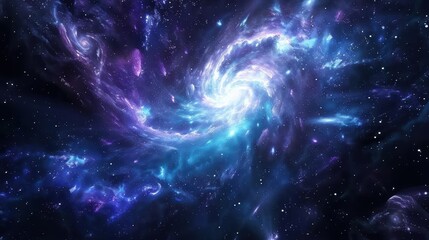 Majestic Spiral Galaxy in Vibrant Cosmic Colors