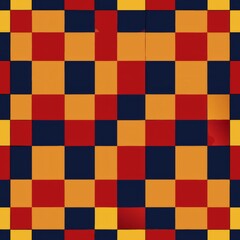 seamless pattern of checkered design with a mix of bold and muted color blocks, Generative AI