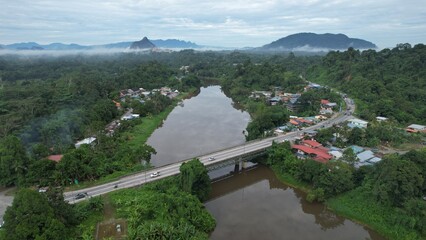 The Batu Kitang River and Surrounding Villages