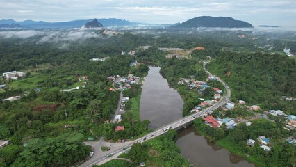 The Batu Kitang River and Surrounding Villages