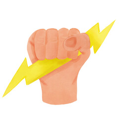 hand with thunder