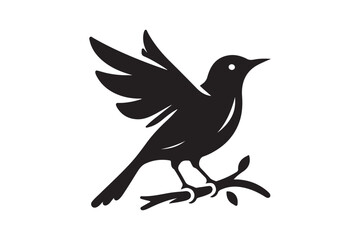 Bird silhouette vector illustration.