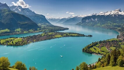 Interlaken Between Lakes Thun and Brienz