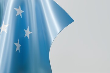 Micronesia Flag Copy Space design 3d Illustration Stock Image 